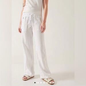Athleta Cabo /Retreat White Linen Pants